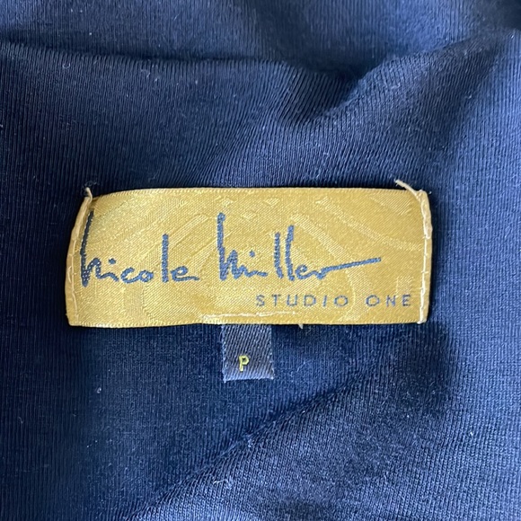 EUC Nicole Miller Square Neckline Jersey Black Dress- XS - Picture 5 of 6